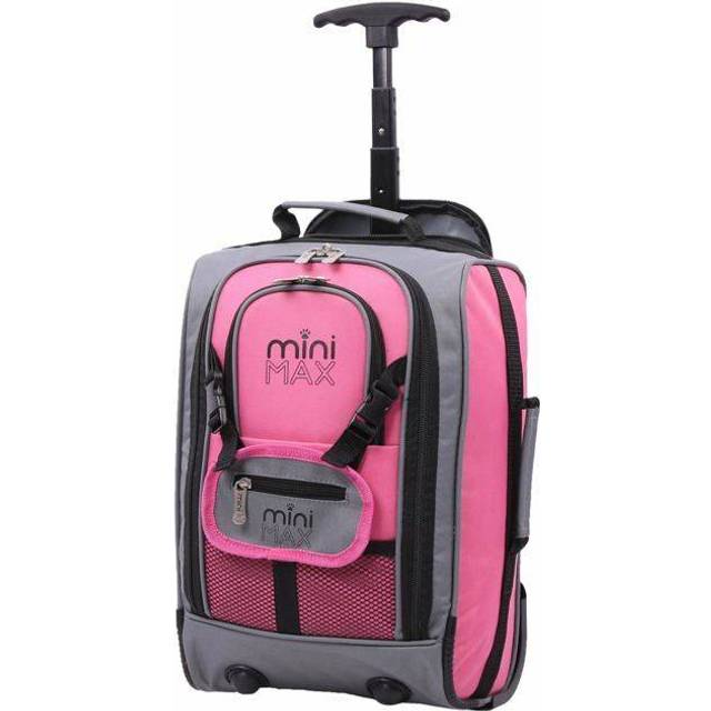 Aerolite MiniMAX 20L Ryanair 40x20x25 Maximum Size Cabin Hand Luggage Under Seat Trolley Backpack Carry On Cabin Hand Luggage Bag - Pink