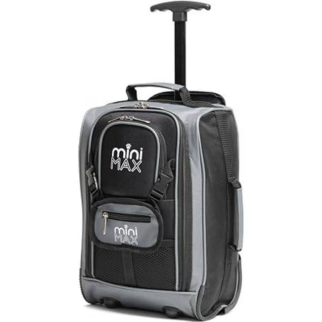 MiniMAX 40x20x25 Cabin Luggage Under Seat Trolley Backpack CarryOn Bag - Black