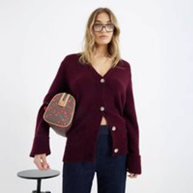 River Island Womens Red Mid Length Buttoned Cardigan - XS