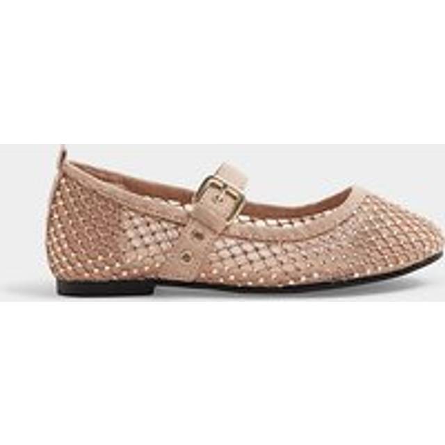 River Island Girls Pink Mesh Diamante Ballet Pumps - c13