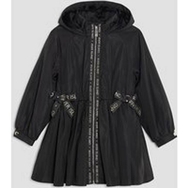 River Island Girls Black Peplum Hooded Raincoat - 9-10 Yrs
