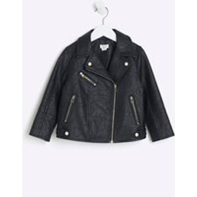 River Island Mini Girls Black Biker Jacket - 9-12 Mths