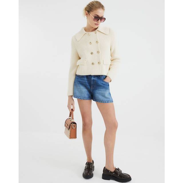 River Island Womens Blue Denim Elasticated A Line Shorts - 6