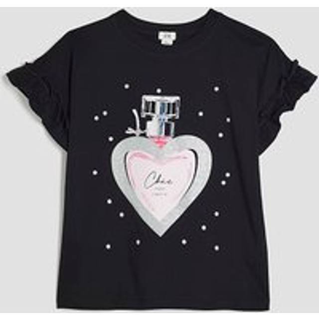 River Island Girls Black Perfume T-Shirt - 5-6 Yrs