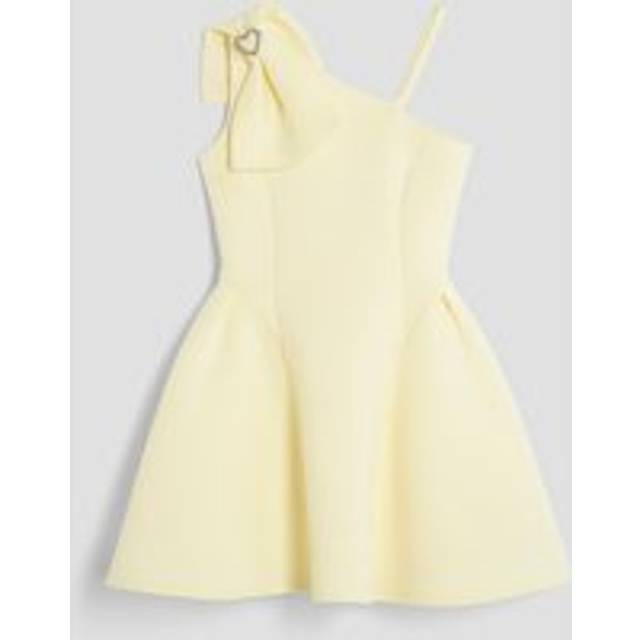River Island Girls Yellow One Shoulder Bow Skater Dress - 13-14 Yrs