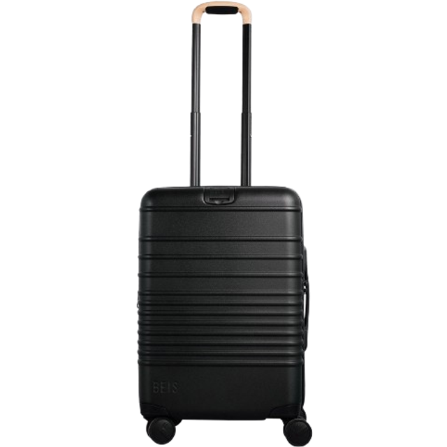 Beis in Black / Beige Handle Carry-on Roller 4-wheel Polycarbonate Cabin Suitcase 58cm - In Black / Beige Handle