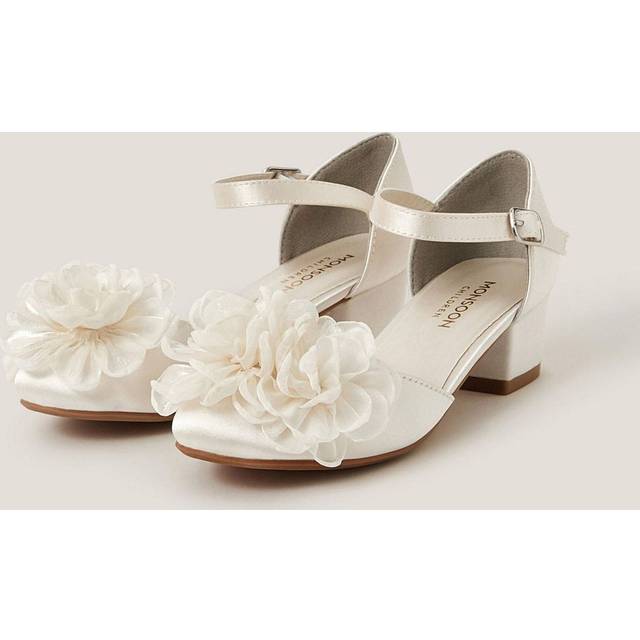 Monsoon Kids' Corsage Satin Heeled Shoes
