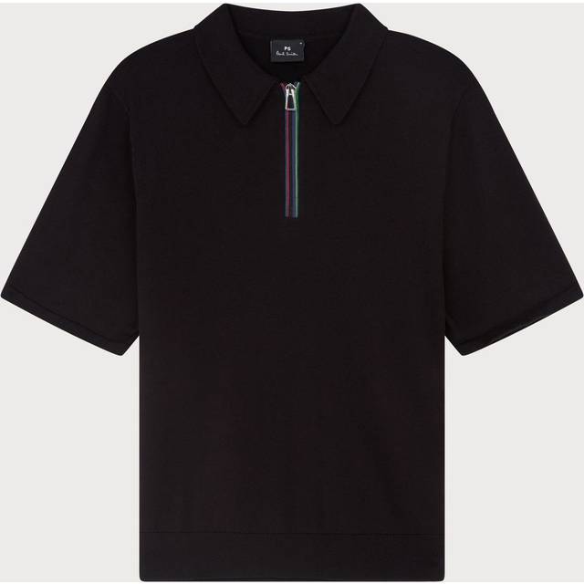 Paul Smith Mens Black Sweater Polo Shirt - XX-Large