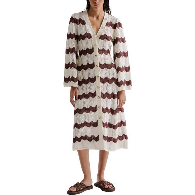 Klänning isobel knitted brown stripe