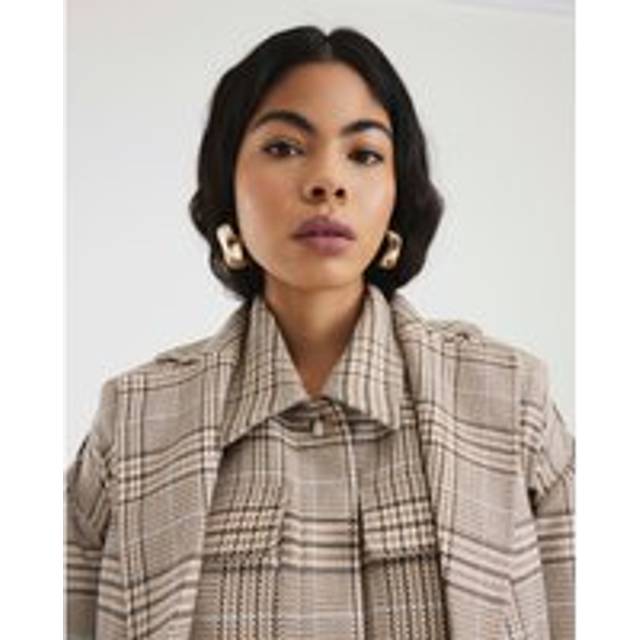 River Island Womens Brown Check Pocket Detail Jacket - 8