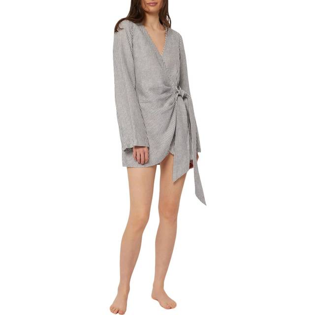 Onia Air Linen-Blend Wrap Dress