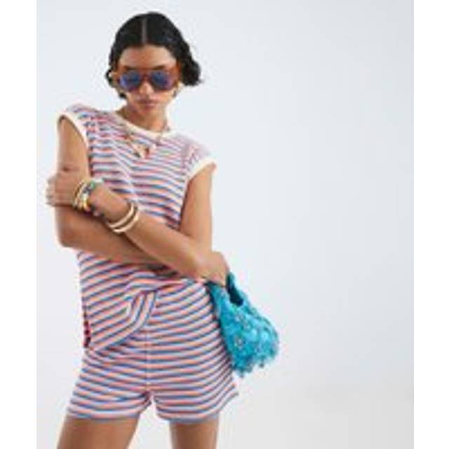 River Island Womens Pink Textured Stripe Shorts - 18