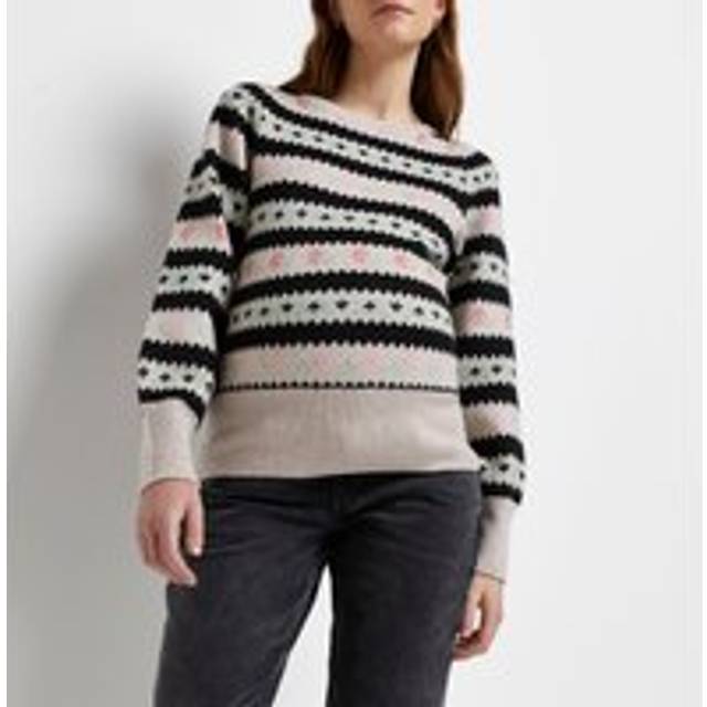 River Island Womens Cream Floral Fairisle Maternity Jumper - 12