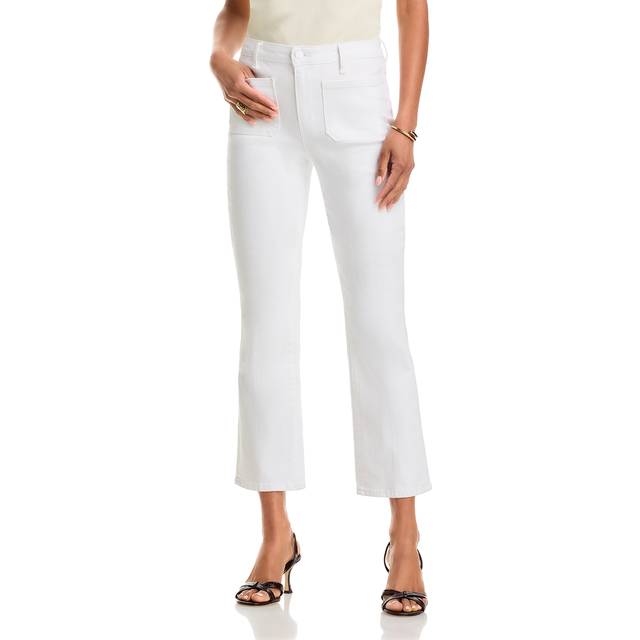 L'AGENCE Noya Cropped Slim Flare Jean In Blanc - 25
