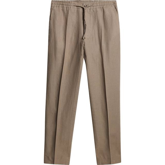 J.Lindeberg - Soren Drape Linen Pants - Brown - Man - 46