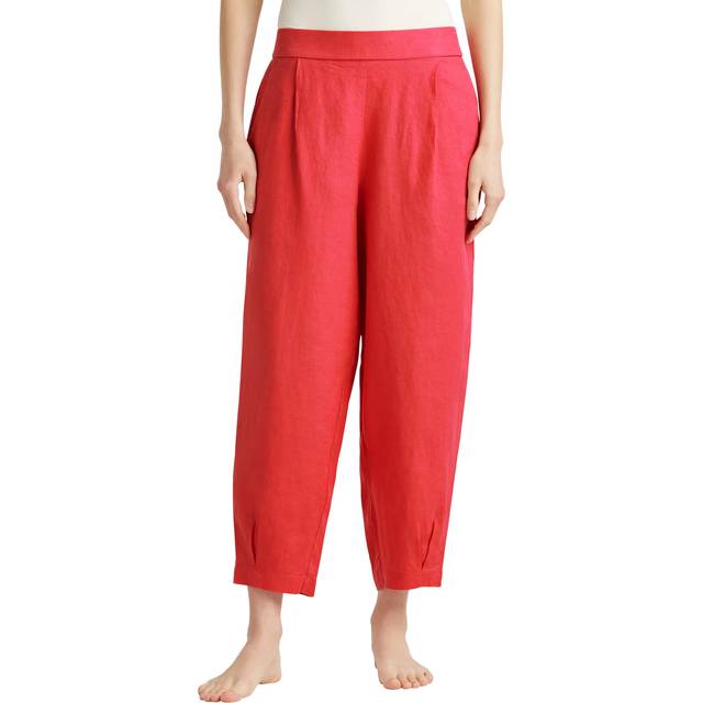 Benetton Cropped Linen Trousers