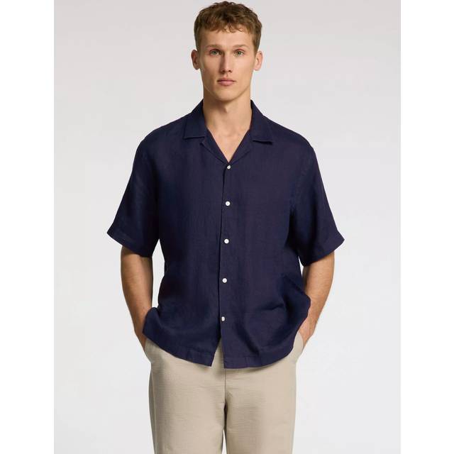 SELECTED HOMME Slhrelaxkylian Mix Ss Shirt Resort |Marinblå |XL
