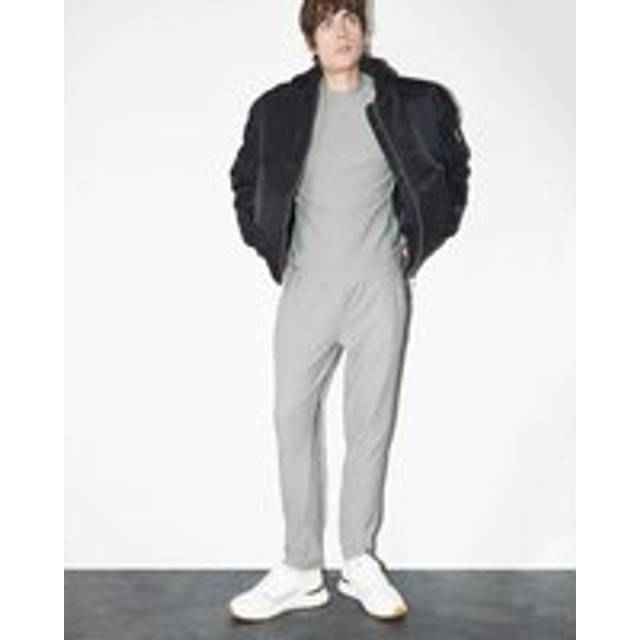 Mens River Island Grey Skinny Fit Ribbed Joggers