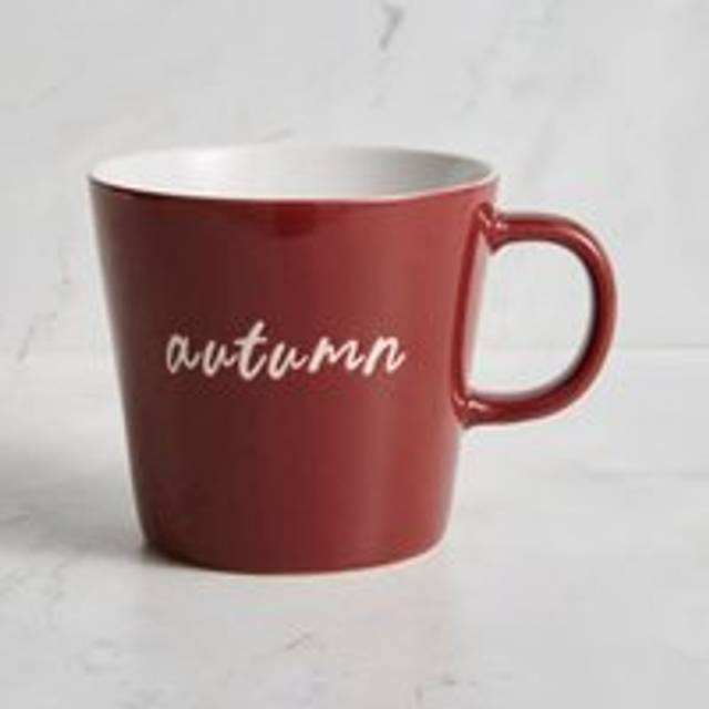 Autumn Burgundy Ceramic Slogan Mug