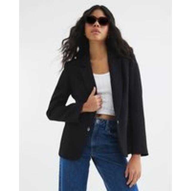 River Island Womens Black Edge To Edge Blazer - 14