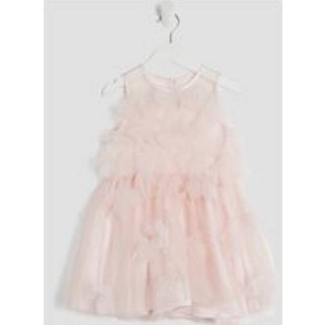 River Island Mini Girls Pink 3D Floral Tulle Skater Dress - 12-18 Mths