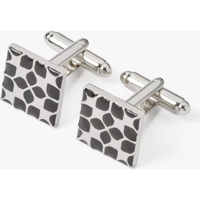 Simon Carter Floral Block Cufflinks, Black