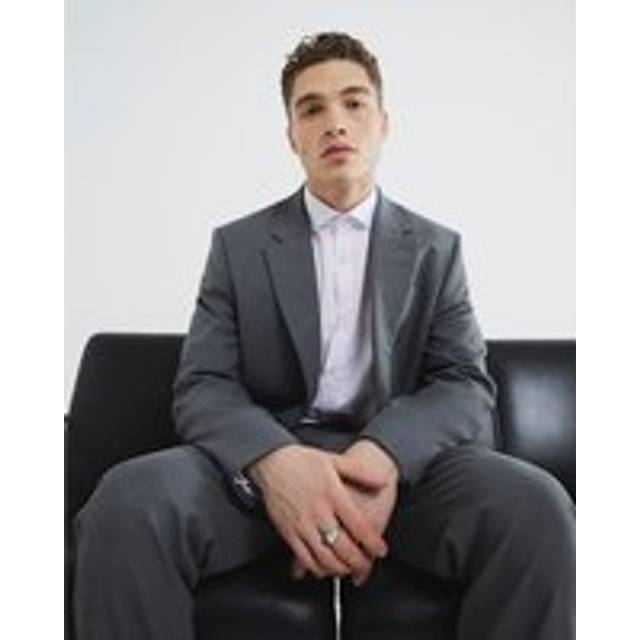 Mens River Island Grey Tailored Suit Jacket - 34R