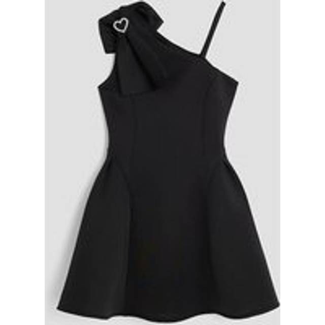 River Island Girls Black One Shoulder Bow Skater Dress - 13-14 Yrs
