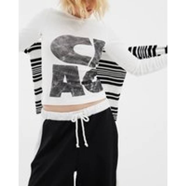 River Island Womens White Long Sleeve Ciao T-Shirt - 12