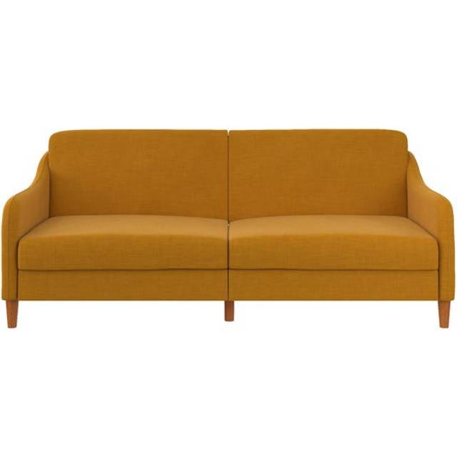 Jasper Linen Sprung Double Sofa Bed - Jasper Mustard