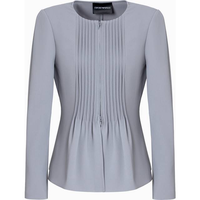 Emporio Armani Women's Pleater Blazer Jacket in Blue | Size 46 | EW000850AF12514UB115 (46)