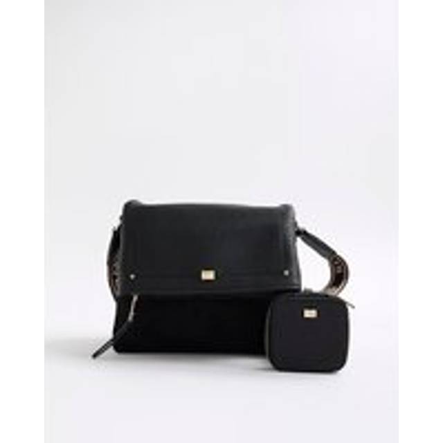 River Island Womens Black Flap Over Cross Body Bag - One Size
