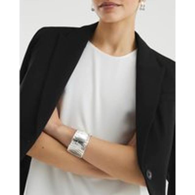 River Island Womens Silver Overlay Woven Cuff Bracelet - One Size