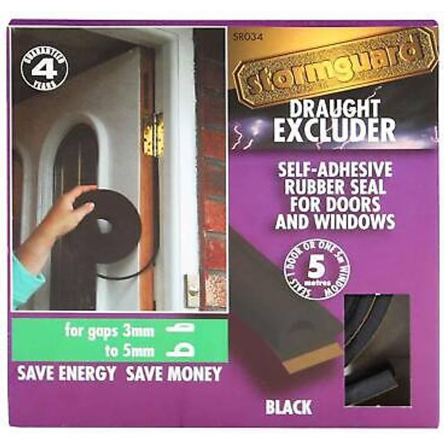 Stormguard Draft Excluder Self Adhesive Strip Tape - Black