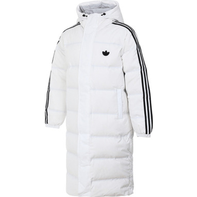 adidas Long Puffer Jacket Asia Sizing 'White Black' JJ4968 - White/Black - XXXL