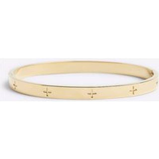 Mens River Island Gold Steel Circle Bangle - One Size