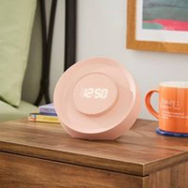 Elements Light Up Alarm Clock - Old Rose