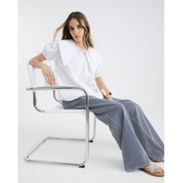 River Island Womens White Short Sleeve Collared Shirt - 8