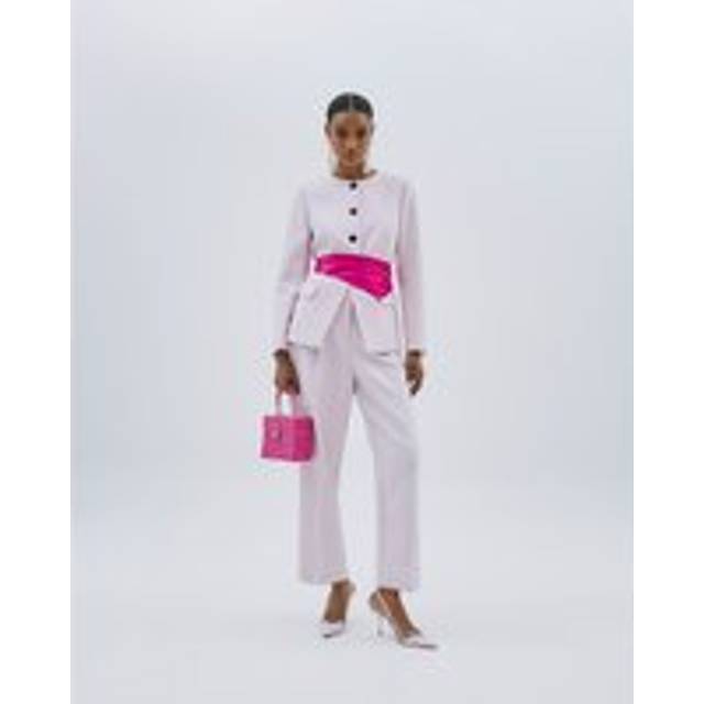 River Island Womens Pink Tapered Straight Leg Trousers - 20