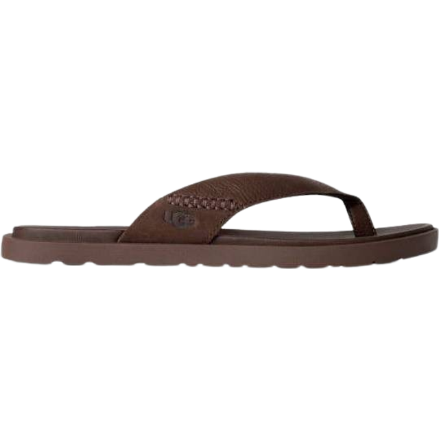 Seaside II Leather Flip Flops - Luggage - 12 UK