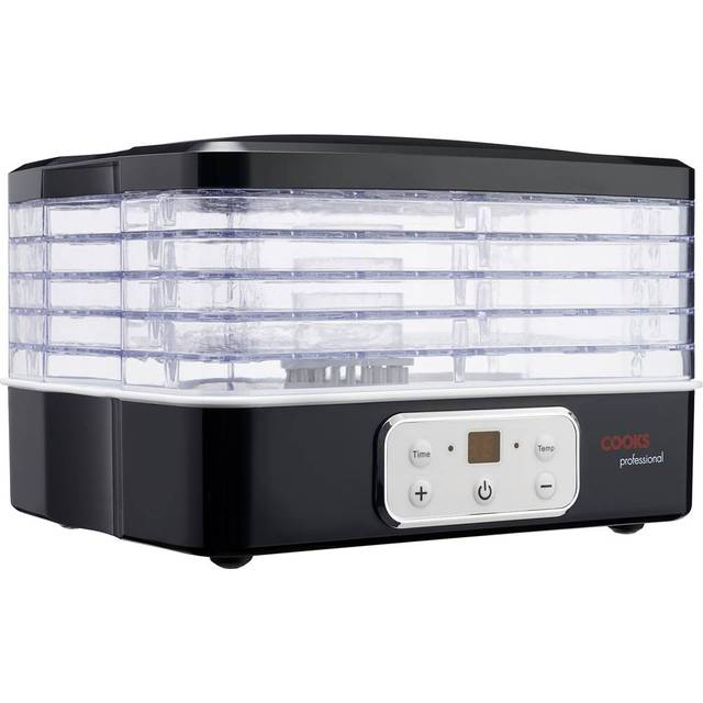 Food Dehydrator Machine Black 5 Tier PP PS Adjustable Temperature Versatile Food Dryer for Fruit L
