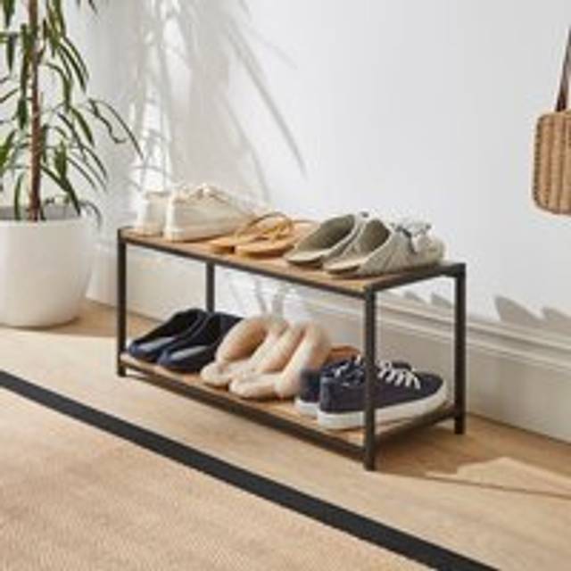 Bryant 2 Tier Shoe Rack - Black