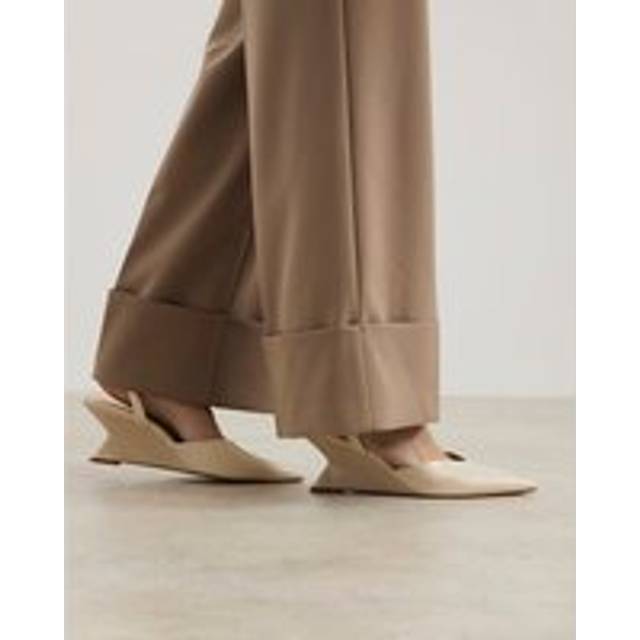 River Island Womens Cream Wedge Court Heels - 7