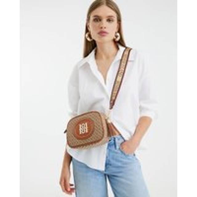 River Island Womens Beige Rr Monogram Cross Body Bag - One Size