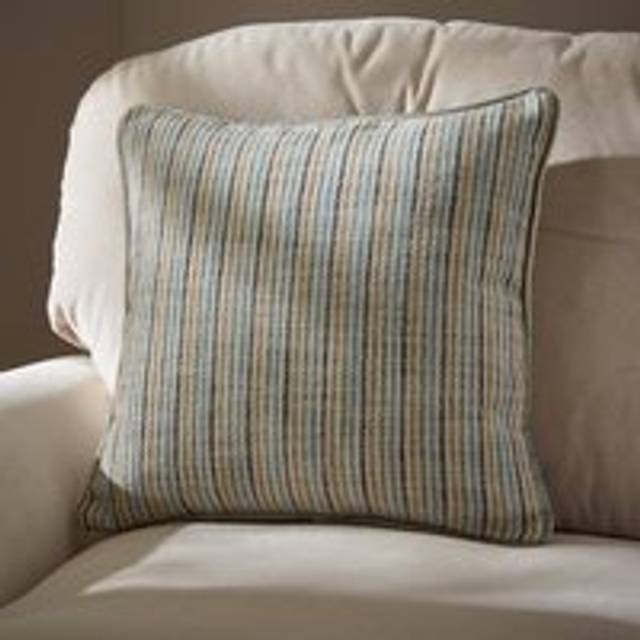 Walker Tonal Stripe Square Cushion - Green