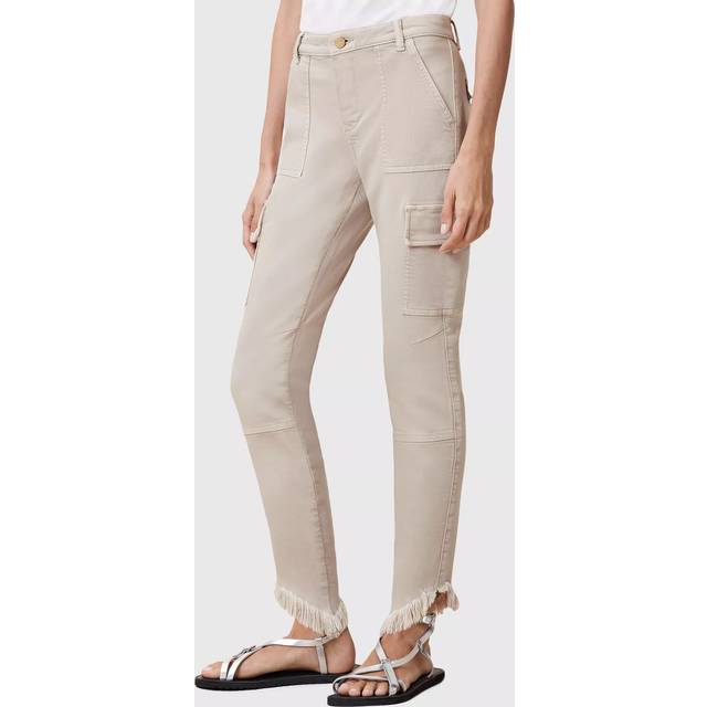 AllSaints Duran Asymmetrical Cotton Blend Cargo Jeans