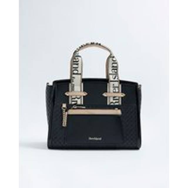 River Island Womens Black Ri Monogram Grab Handle Tote Bag - One Size