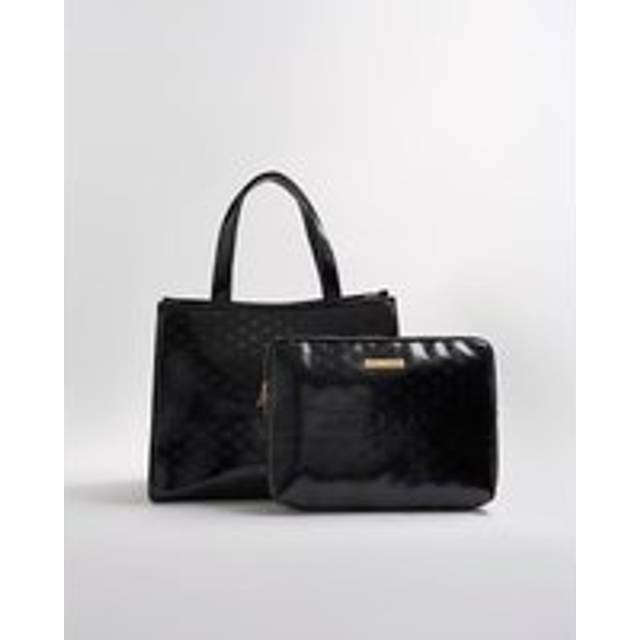 River Island Womens Black Shopper And Laptop Bag Bundle - One Size