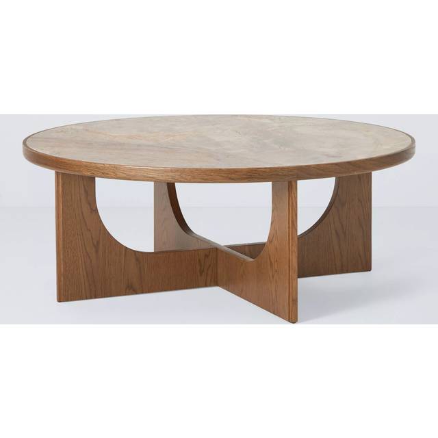 John Lewis Sculpt Ceramic Coffee Table, Dark Stain