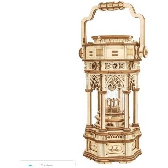 Retro Lantern 3D Wooden Puzzle DIY Ferris Wheel Music Box Building Kit Mechanical Model